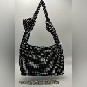 Chic Black Rhinestone   Women's Handle or Shoulder Bag